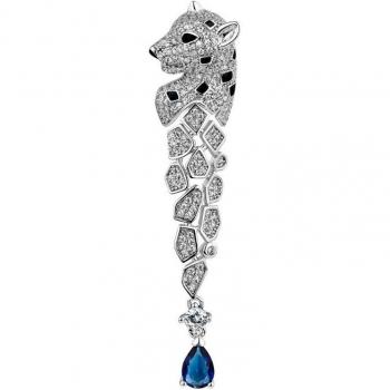 Pendiente Piercing Leopard de Plata de Ley 925 con Detalle de Leopardo
