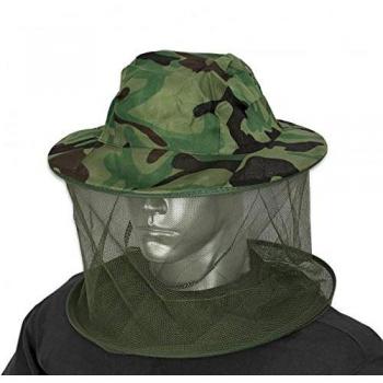 Gorro con Mosquitera de aro color Camo Verde Barbaric, talla aprox 56 cm