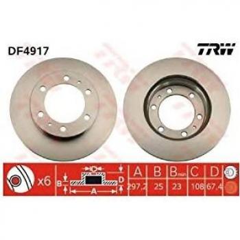 Disco de freno TRW DF4917 ventilado altamente carbonizado 1 pieza