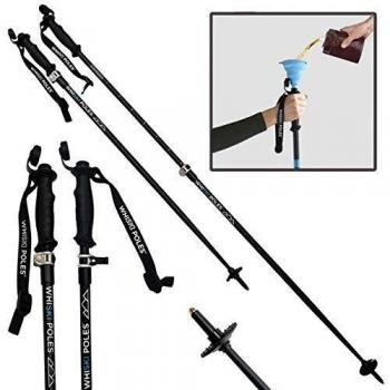 WhiSki Poles Telescoping SKI Pole FLASKS 2.0 - One Size Fits All + Free Collapsible Funnel + Stickers!