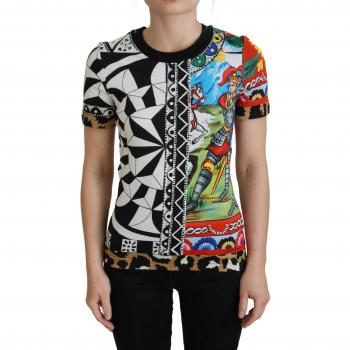 Dolce & Gabbana Multicolor Printed Women Exclusive Shirt Top - IT36|XXS, Stunning Multicolor Printed Cotton Top, Sizes: 3XS