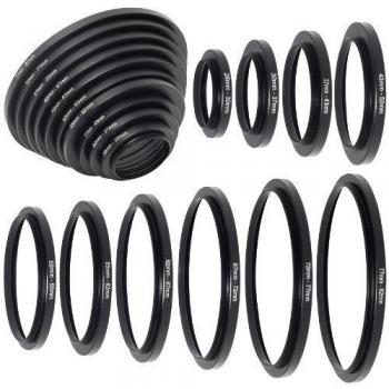 26 30 37 43 52 55 62 67 72 77 82mmFiltro de lente anillo adaptador de Metal Step Up DC160