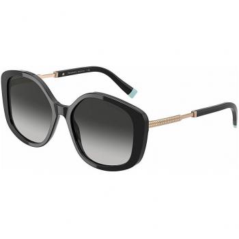 Tiffany TF4192 Women's Black Grey Geometric Sunglasses 54MM