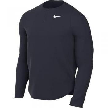 Nike Dri-Fit Advantage Half-Zip Camiseta De Manga Larga Hombres - Azul Oscuro