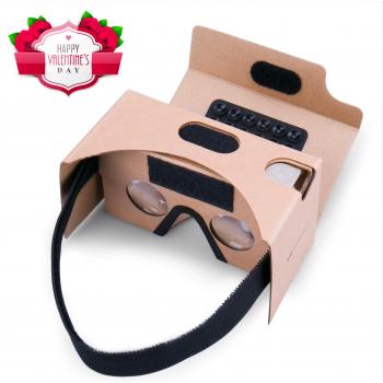 Gafas de realidad virtual Google Cardboard, 3D, realidad virtual VR, Kit con almohadilla para la nariz y diadema,Amplia compatibilidad por Android e iOS