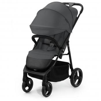 Kinderkraft - Silla de Paseo para bebé TRIG 3 gris con asiento regulable, plegado fácil y ruedas impinchables