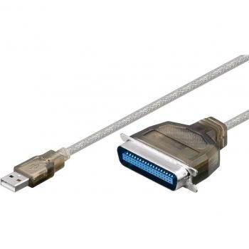 Cable USB a Paralelo Centronics Microconnect, 2 metros, Macho a Macho, Color Azul