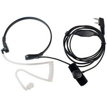 Retevis Laringófono Auricular Kit Bodyguard Transparente Con Micrófono Dedo PTT Para Walkie-talkies Kenwood RETEVIS QUANSHENG WOUXUN TYT BAOFENG UV5R 888S Radio Negro nuevo