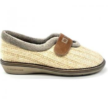 Zapatilla de casa mujer Nordikas TRENZA piedra beige