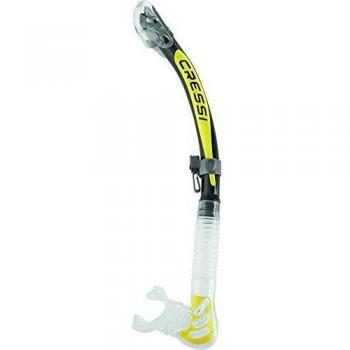 Cressi Schnorchel Alpha Snorkel, Unisex, Negro/Amarillo