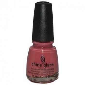 China Glaze Esmalte de uñas con endurecedores - Efecto lacado - La vida es color de rosa, paquete 1er