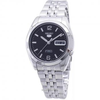 Reloj Seiko 5 Automático SNK393K1 Hombre Acero Inoxidable Dial Negro Correa Metálica 21 Joyas Analógico