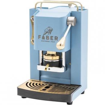 Faber Mini Pro Deluxe - Cafetera a Cialde E.S.E 44mm con Pressacialda de Latón y Estructura de Acero Turquesa Mate