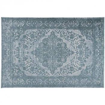 Alfombra de lujo moderna de terciopelo Jacquard 290x200 cm Azul Claro