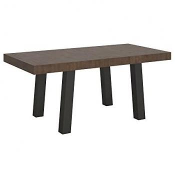Mesa extensible 90x180/440 cm Puente Estructura Nogal y Metal Anthracita