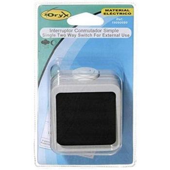 Interruptor/Conmutador Oryx Simple con tapa gris