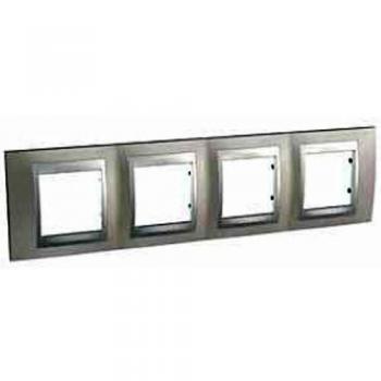 Schneider Electric U66.008.039 - Marco top 4 elementos niquel mate