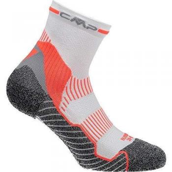 CMP Running Top Mid Socks 30I9827 Calcetín, Hombre, Bianco-F.Orange, 39/42