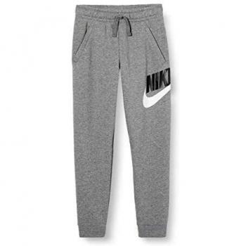 NIKE B NSW Club + Hbr Pant Pantalones de Deporte, Niños, Carbon Heather/Smoke Grey, L