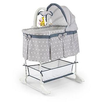Milly Mally 3142 Sweet Melody Cuna con mando a distancia, Gris