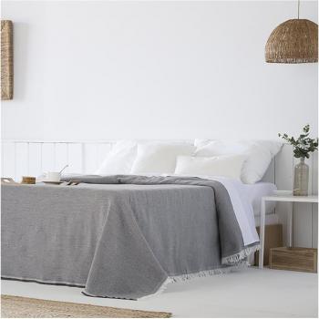 Colcha multiusos algodón Summy gris