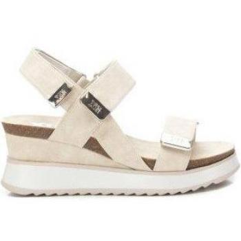 Sandalia de mujer Xti 142619 beige con cierre adherente