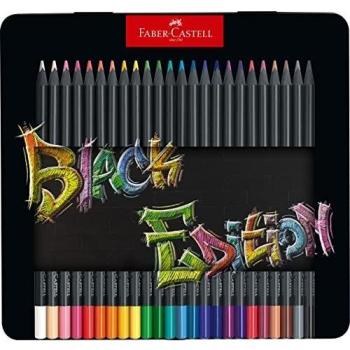 Estuche metal lápices Faber-Castell Black Edition 24 colores