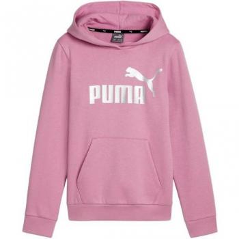 Sudadera casual Puma Essentials + Logo FL para niña, color rosa, talla 8 años (128 cm), tipo deportivo, material de algodón, diseño multideporte, sostenible, moda infantil