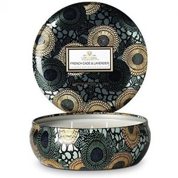 VOLUSPA Japonica French Cade Lavender Scented Candle in a Tin 340 g