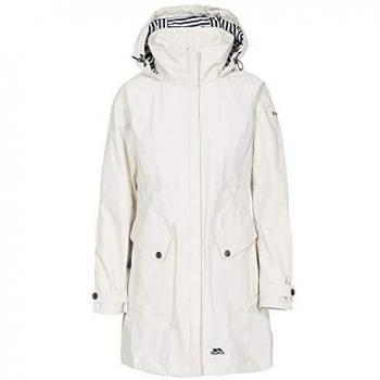 Trespass Chaqueta impermeable Rainyday con capucha oculta para mujer, Mujer, Chaqueta impermeable con capucha oculta., FAJKRAM20002_FAWXL, Beige