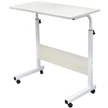 SogesFurniture Mesa Portátil Ordenador Ajustable con Ruedas, 60 * 40cm Mesa sofá Mesa de Escritorio para Cama o Sofá, Arce Blanco 05#1-60MP-BH