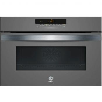 Balay 3CB5878A6 Horno Compacto Multifunción Pirolítico, Cristal Gris Antracita, 45cm, 47L, Clase A