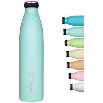 720°DGREE Botella Agua Acero Inoxidable “milkyBottle“ – 1litro - Sin BPA Free, Antigoteo y Prueba de Fugas - Frasco térmico, Cantimplora Aislada - Bebida con Gas, Deporte, Escuela, Gimnasio Exteriore