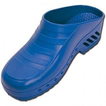 Gima - Zuecos Profesionales, Anatómicos, Unisex, Antideslizantes, Antiestáticos, Parte Superior No Perforada, Suela Perforada, Color Azul eléctrico, Talla EU 39, 1 Par