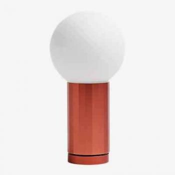 Lámpara de mesa LED atenuable con base naranja HAY Turn On