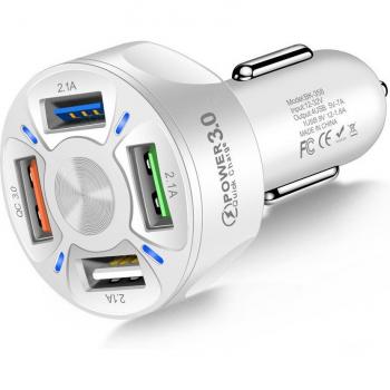 Cargador de coche portátil 5V 3A con carga rápida 3.0 y 4.0 para Xiaomi e iPhone