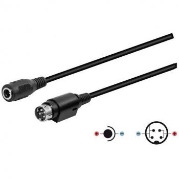 Adaptador de Alimentación Nimo - Conexión de Corriente Compacta y Duradera con Jack Hueco Macho a Mini Din Macho