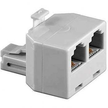 Bifurcador RJ11 para Telefonía Blanco