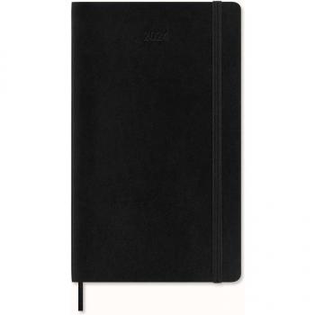 Agenda Moleskine 12 meses sem/vista 2024 tapa blanda horizontal large negro
