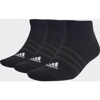 adidas Unisex Thin and Light Sportswear Low Cut Socks 3 Pairs Black/White, Size: 46-48 (Mens 7-11)