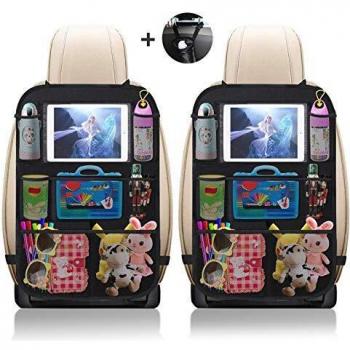UIHOL Organizador para Coche, 2 PCS Protector de Asiento Niños (8 Bolsillos), Impermeable Organizadores