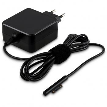 kwmobile Cargador para Microsoft Surface Pro 3 / Pro 4 / Pro 2017 en negro. Cable cargador con 12V 2.58A