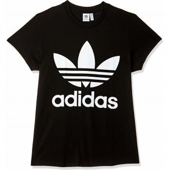Camiseta de Manga Corta Adidas Trefoil Negra para Mujer 36