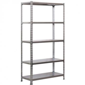 SimonRack Estantería Metálica de Almacenaje de Acero, 1800x800x300 mm, 5 Baldas Ajustables, Soporta 180 kg de Punto Flexión por balda, Color Gris, Sin Torn