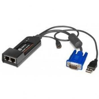 Switch KVM IP Vertiv Avocent ADX-IPIQ-400, 2 x RJ-45, DVI-I, 3.5mm, USB Type-B, Resolución 1920 x 1200, Color Negro