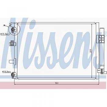 Condensador de aire acondicionado NISSENS 940222, sistema de aire acondicionado