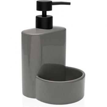 Dispensador de Jabón Gris con Diseño Elegante para Baño y Cuerpo