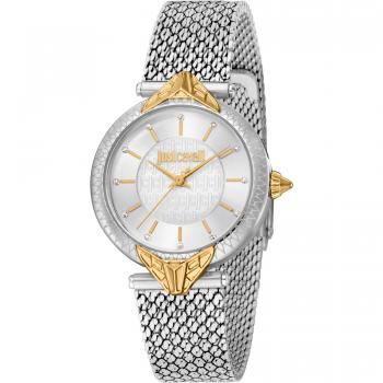 Reloj de pulsera Just Cavalli Animalier Creazione JC1L237M0085, correa color gris plata, dial gris plata, para hombre