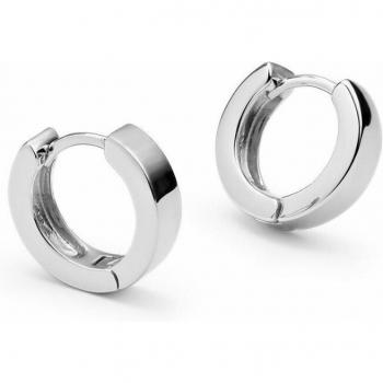 Pendientes aros California de Plata de Ley 925 y baño de rodio