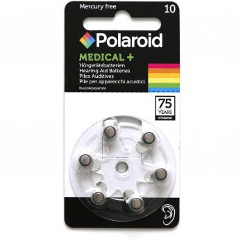 6 piezas Polaroid pilas para audífonos, P10, amarillo, Zinc-Aire, 1.4V